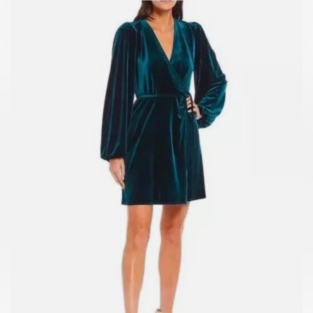 Gianni Bini Leighton Velvet Wrap Dress - Size XL